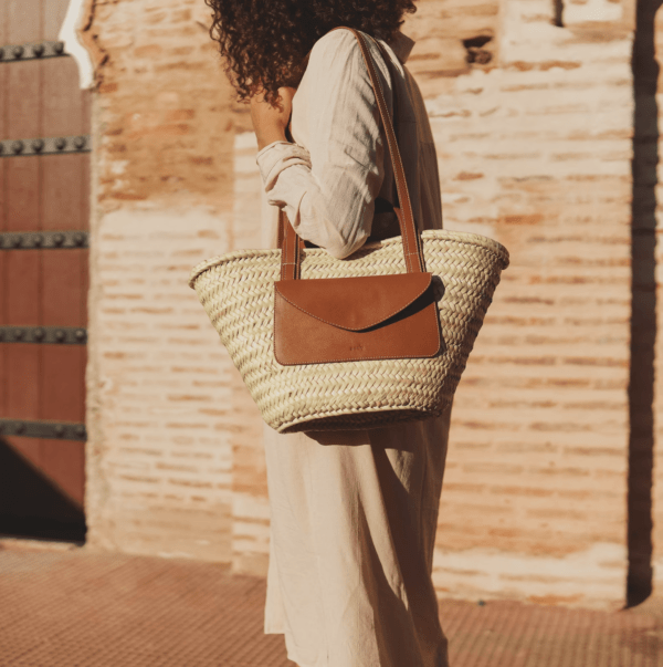 Strohtasche, Strohkorb, Französischer Korb, handgemachter Korb, Marokko Korb, Strandtasche