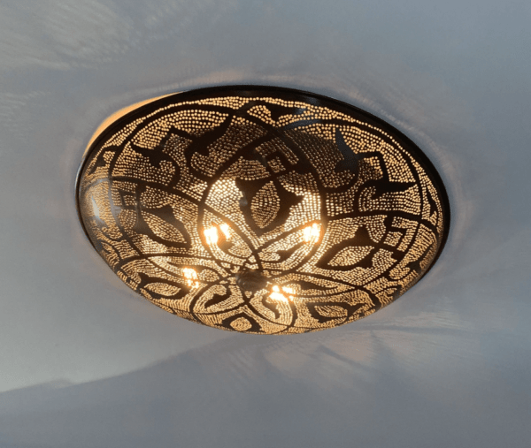 Extravagante Teller Deckenlampe Nador aus Messing