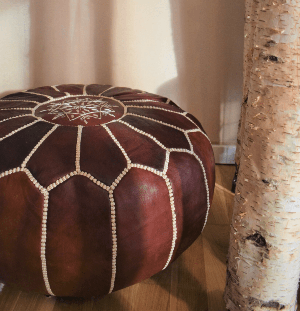 Wunderschön und Elegante Marokkanische echt Leder Hocker