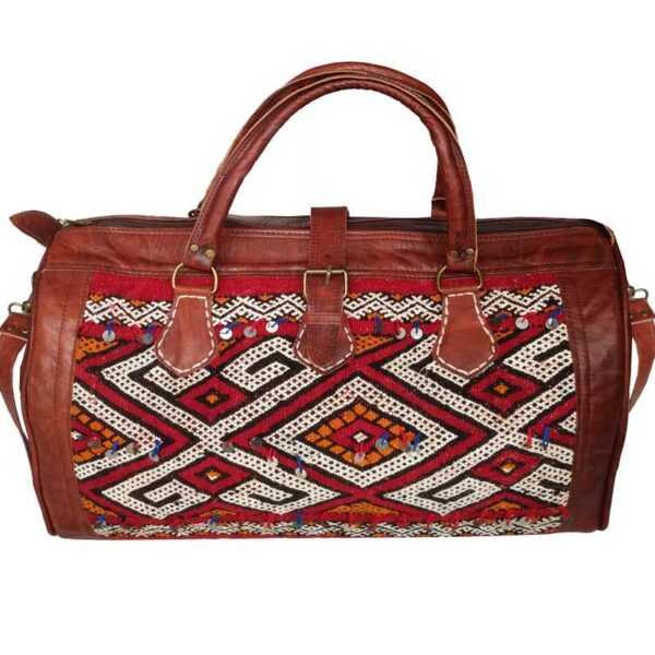 Echtleder Weekender Handgepäck Ledertasche Kelim Style