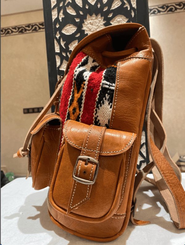 Wunderschöner Boho Leder Kilim Rucksack