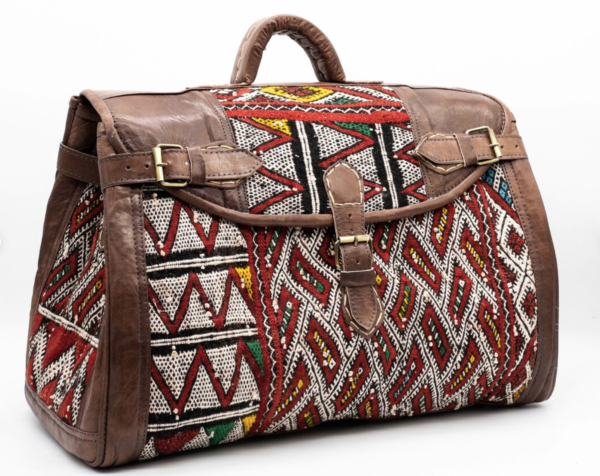 Hochwertige Handgefertigter Kilim Weekender aus 100 % Echtem Leder