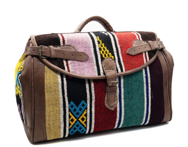 Handgefertigter Kilim Weekender aus 100 % Echtem Leder
