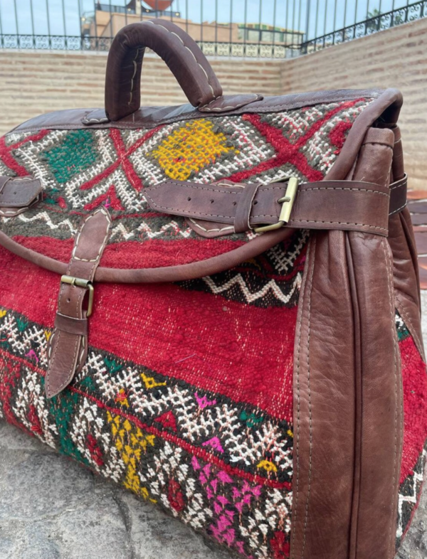 Kilim Weekender Reisetasche Leder Herrentasche Große Tasche