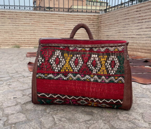 Kilim Weekender Reisetasche Leder Herrentasche Große Tasche