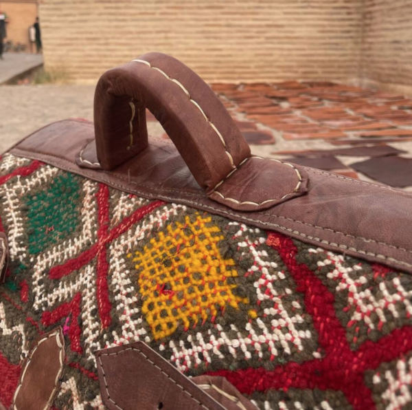 Kilim Weekender Reisetasche Leder Herrentasche Große Tasche