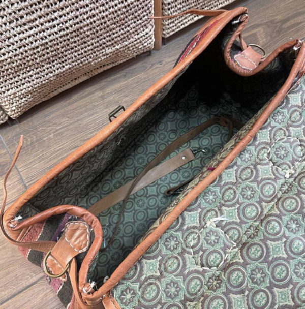 Kilim Weekender Reisetasche Leder Herrentasche Große Tasche