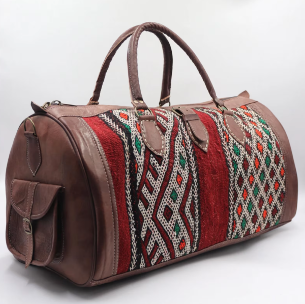 Lifestyle aus Marrakesch Reisetasche im Boho Style Weekender Braun