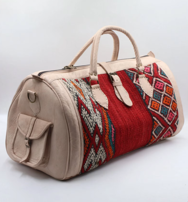Bohemian Lifestyle aus Marrakesh Reisetasche im Style Weekender beige