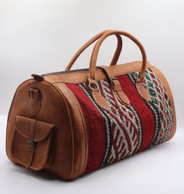 Bohemian Lifestyle aus Marrakesh Reisetasche im Style Weekender Cognac