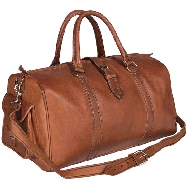 Schöne und stylisch Leder Reisetasche in Braun