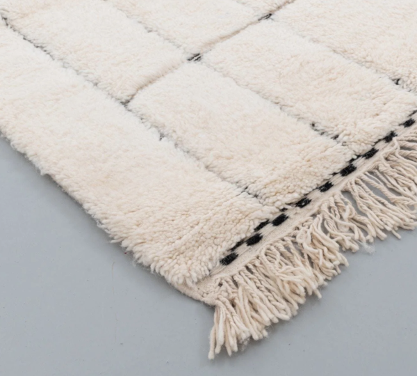 BENI OURAIN ORIGINAL HANDGEKNÖPFTER BERBER HOCHFLOR TEPPICH
