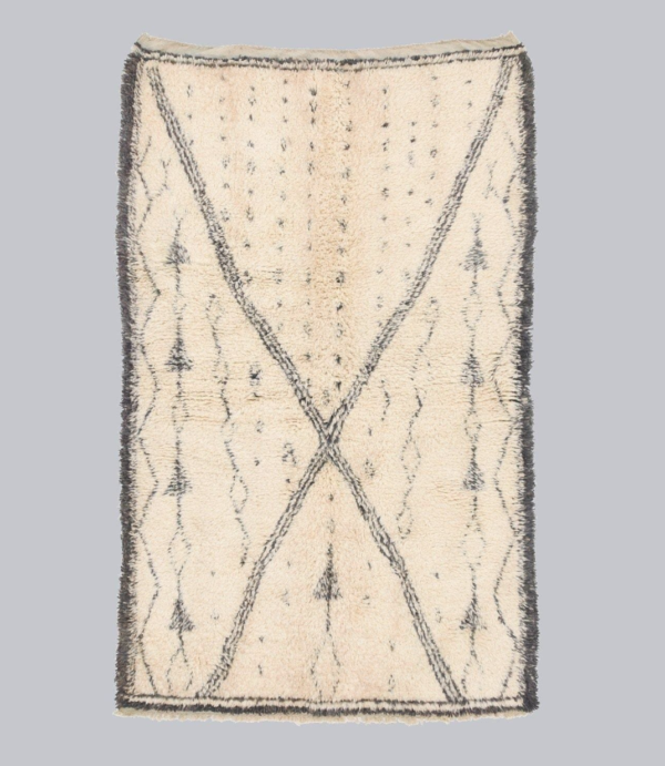 BENI OURAIN ORIGINAL HANDMADE HOCHFLOR BERBERTEPPICH 270 X 160 CM