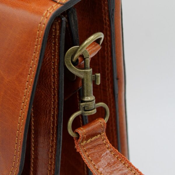 Echtes Leder Herren Damen Aktentasche Laptoptasche Büro Umhängetasche