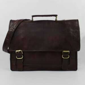 Echtes Leder Herren Damen Aktentasche Laptoptasche Büro Umhängetasche